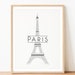 Paris Print, Black and White Word Poster, Effiel Tower, Printable Wall ...