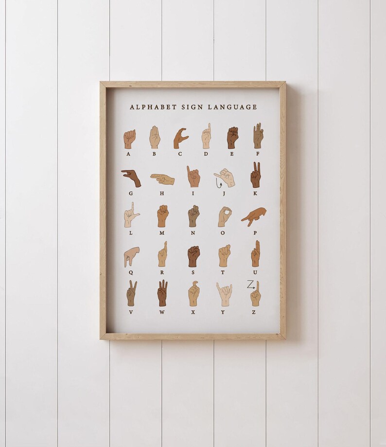 ASL, American Sign Language Chart, Alphabet Sign Language, Hand Sign ...