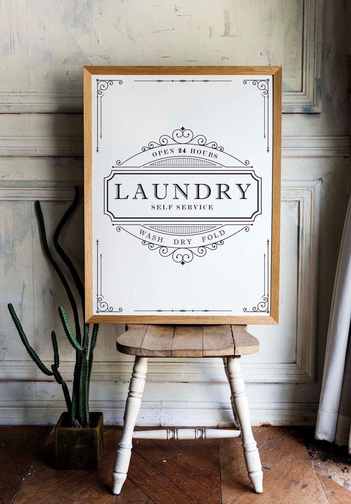 Laundry Room Sign, Vintage Laundry Art | Laundry Print Wall Art ...