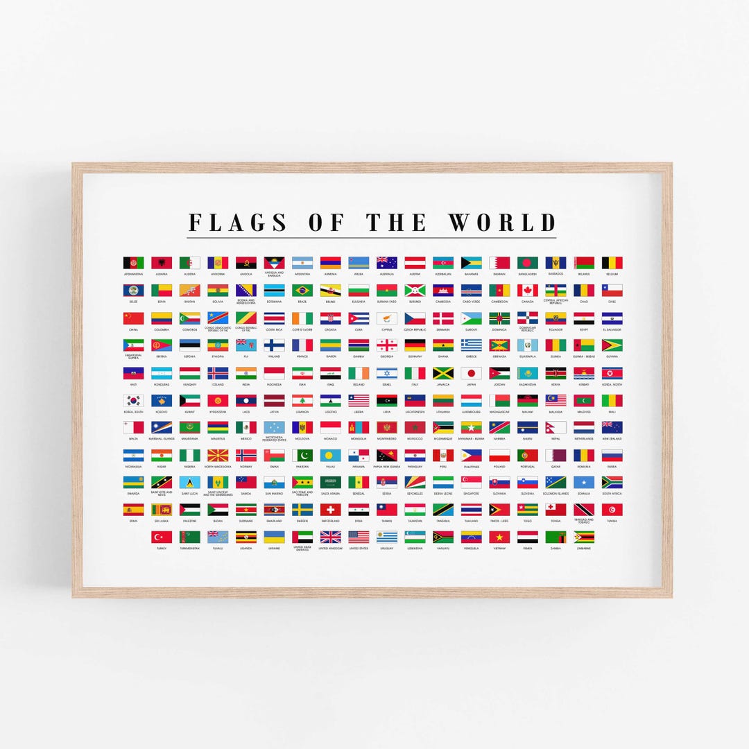 Flags of the World, World Flags Poster, International Country Flags ...