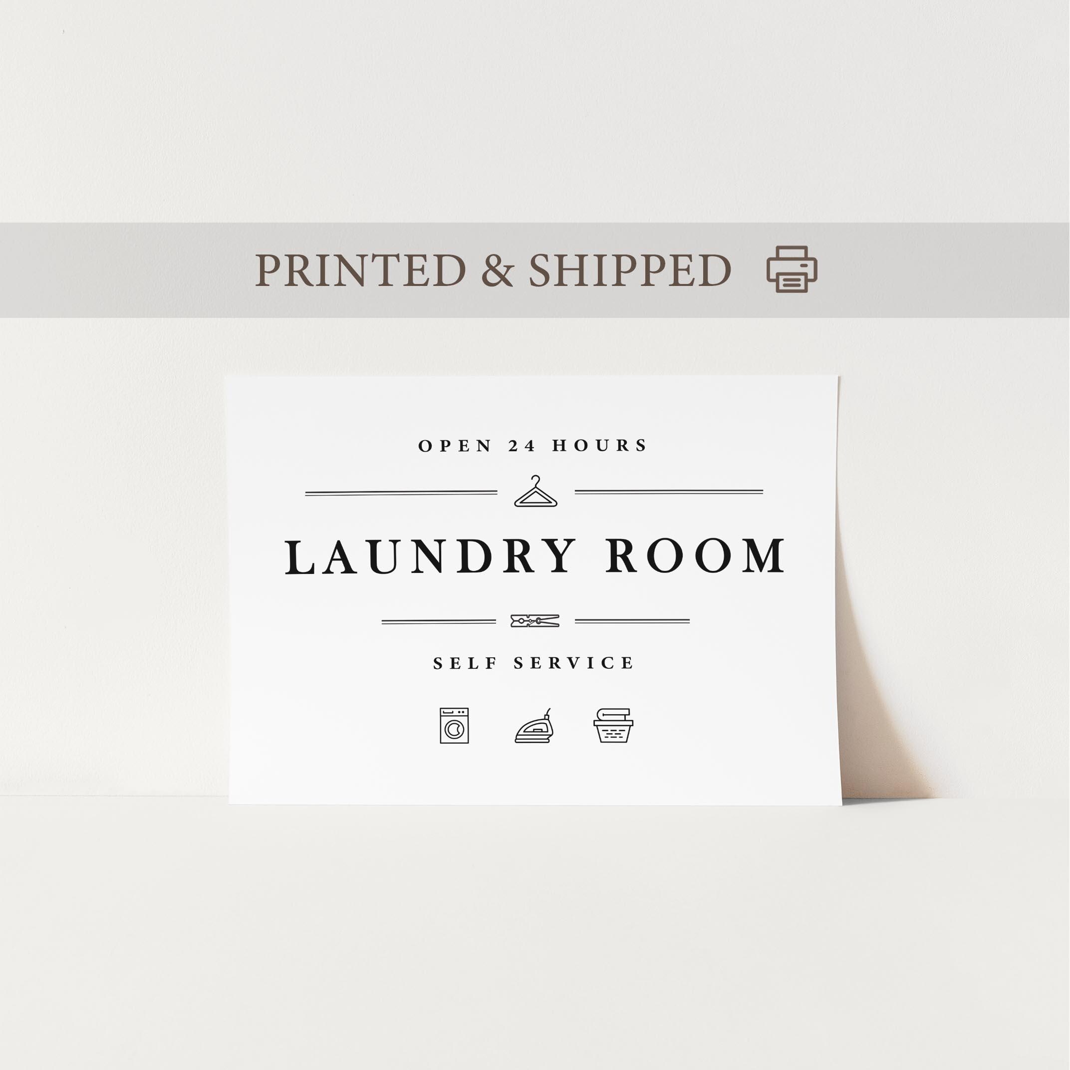 Laundry Collection Point Sign Laundry Sign Landscape Poster, Laundry Print Poster, Laundry Print ...