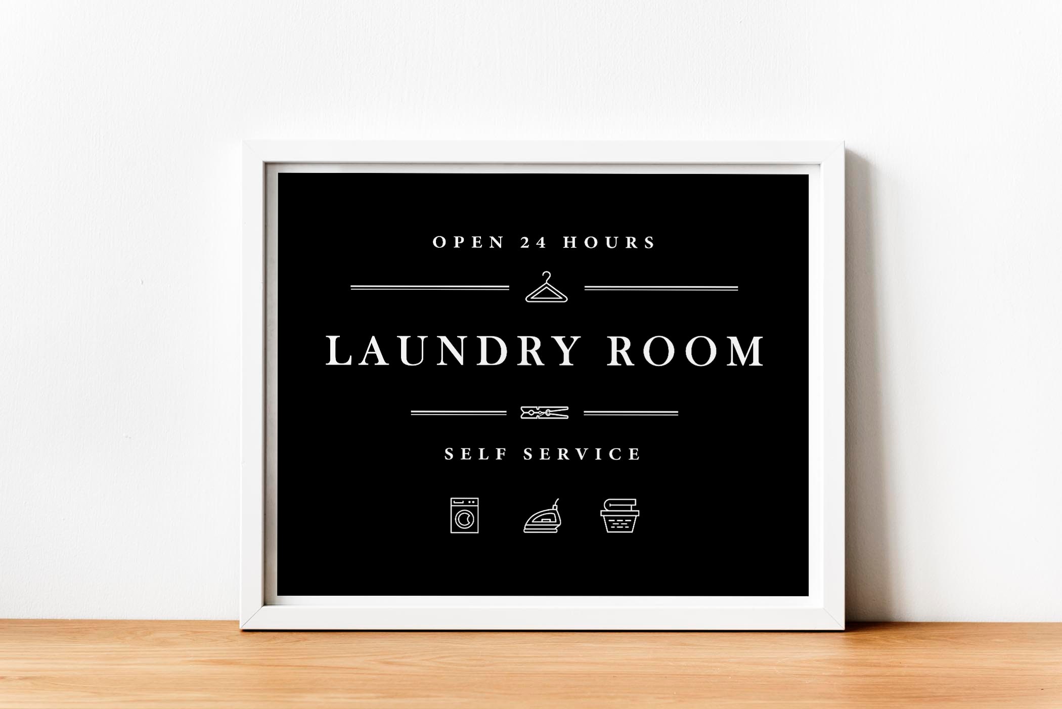 Black Laundry Room Sign Laundry Printable Art Laundry Print | Etsy