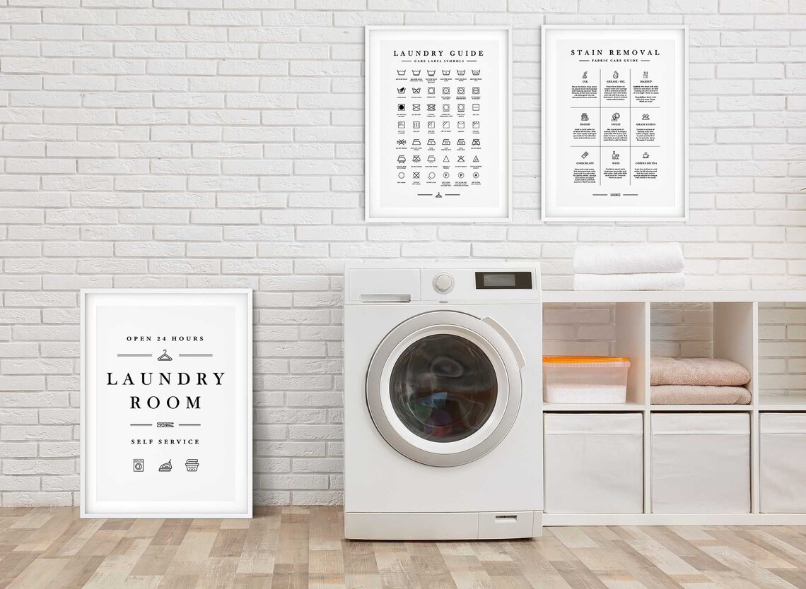 Laundry Room Sign 3pc Print Set Laundry Printable Laundry | Etsy
