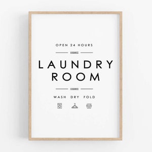 Waschküche Zeichen, Wäsche druckbare Kunst, Minimalistisch, Wäsche Wanddekor, Wäsche Wanddekor, Digitaldruck Poster, sofortiger digitaler Download