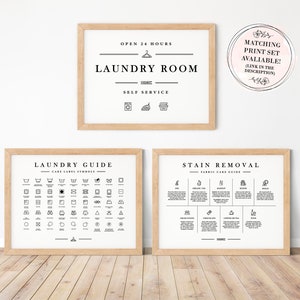 Laundry Sign Laundry Stain Removal Guide Laundry Room Art - Etsy