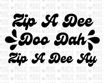 Zip A Dee Doo Dah SVG PNG, Splash Mountain svg png, Splash Mountain cricut cut file, iron on shirt design, DisneyWorld, Disneyland svg png