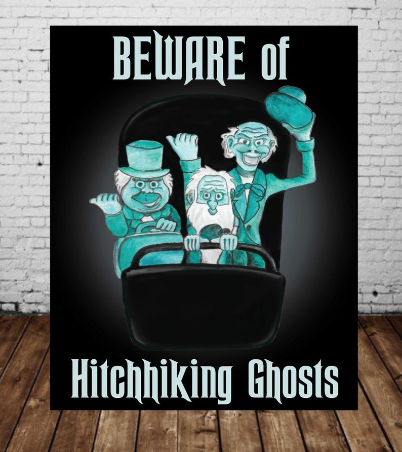 Hitchhiking Ghosts Watercolor Original Digital Print INSTANT | Etsy