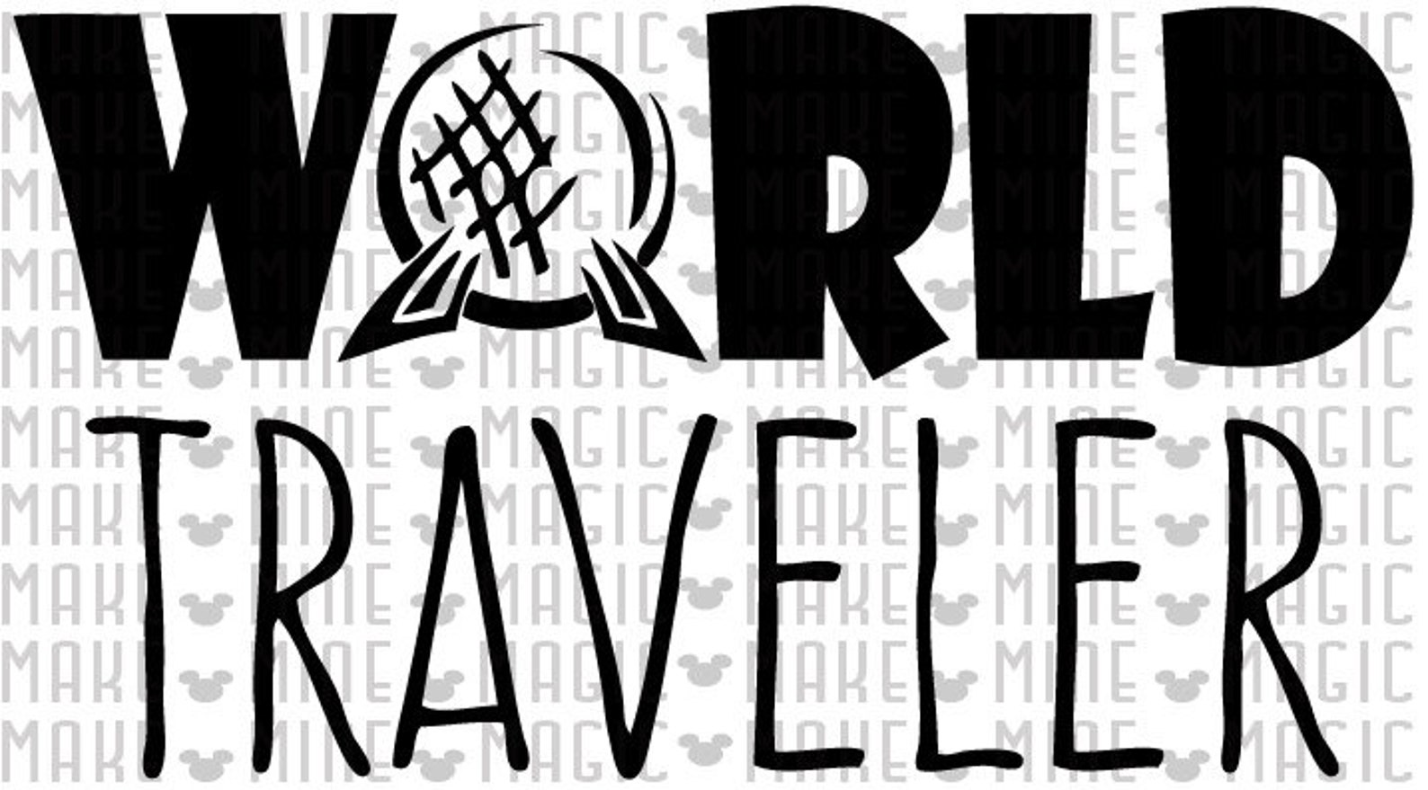 World Traveler. SVG PNG Cricut Instant Download Disney World | Etsy