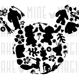 Stitch Mouse Head SVG PNG Cricut Instant Download. Matching Family Shirts Designs. Vacation, Trip, getaway
