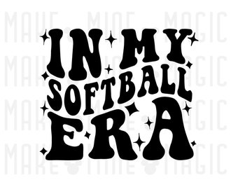In My Softball Era SVG PNG, Softball svg, Softball shirt, svg for cricut, Game Day shirt, Sports svg, Sublimation, gift for softball player
