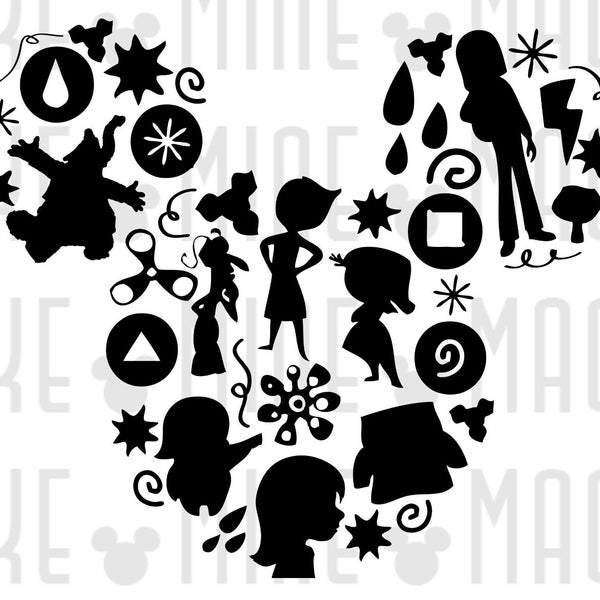 Inside Out Mouse Head SVG PNG Cricut Instant Download. Matching Family Shirts Designs. Vacation, Trip, getaway