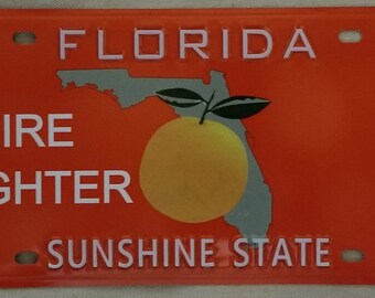 FIREFIGHTER LICENSE PLATE