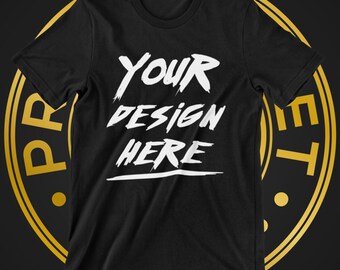 Custom Logo on a Shirt - Team Logo T-Shirt - Personalized Tshirt - Your Logo Text on a Graphic Tee, Your Business Logo or Brand Logo T Shirt