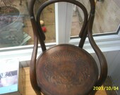 Antique Vintage Fischel (marked as such) Childs, Teddy or Doll 39 s Bentwood Chair