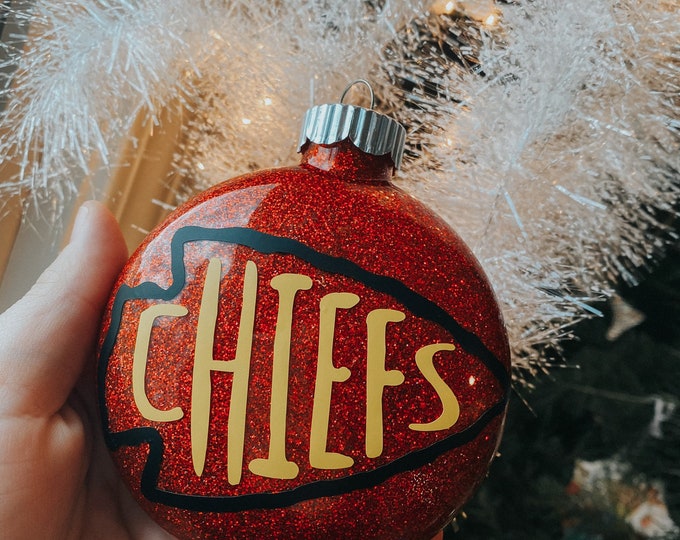 Kansas City Christmas Ornament Arrowhead Red and Yellow Etsy