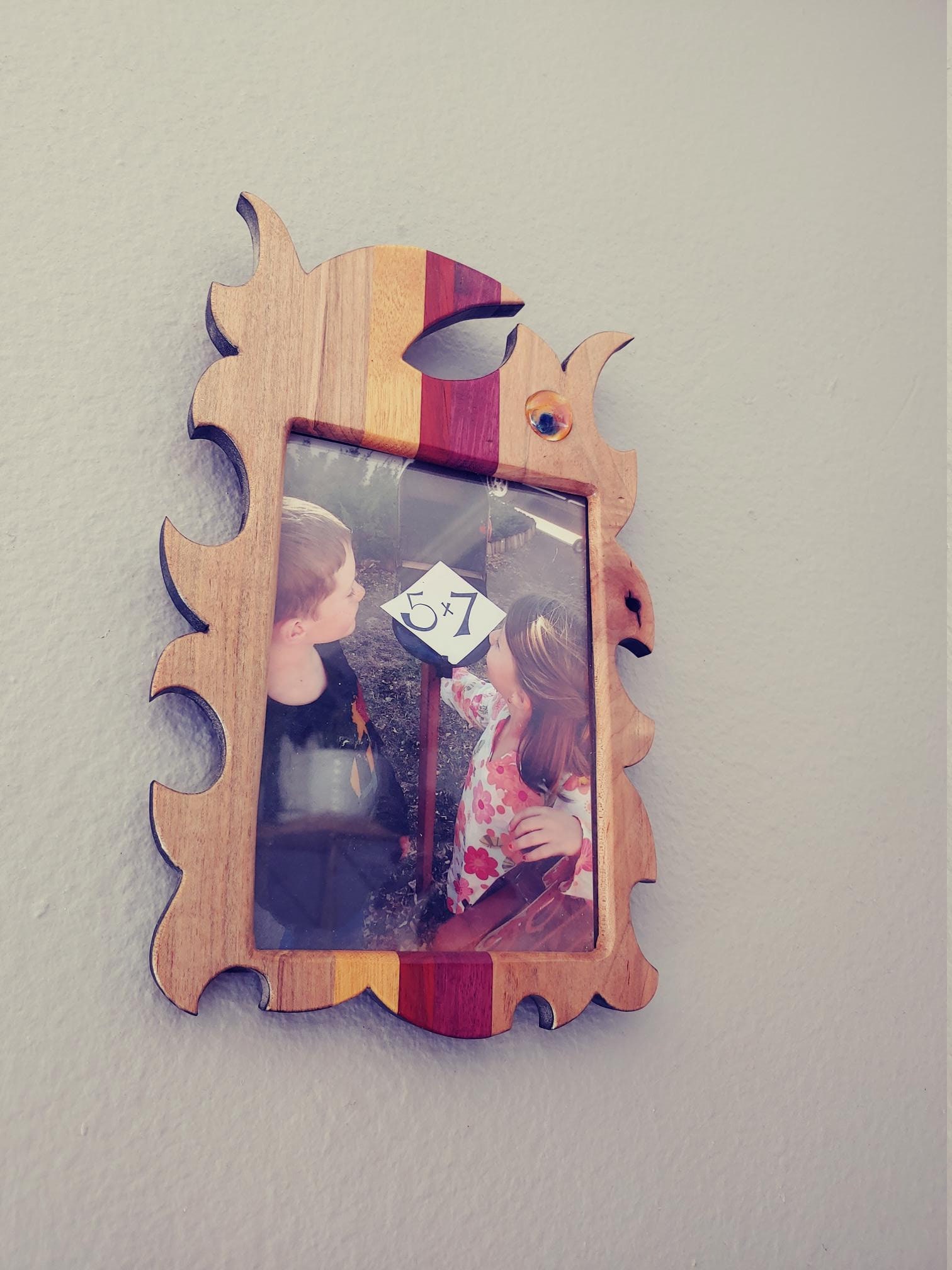Unique Picture Frame Inlay Custom Wooden Photo Frame, Maple Inlay, 5x7 Picture Frame - Etsy