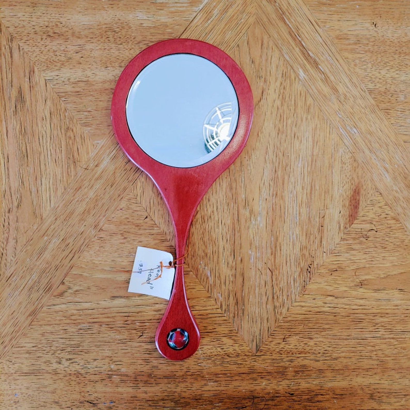 Wooden Hand Mirror Etsy