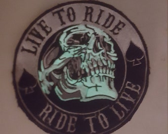 RIDE FOREVER SKULL Back Patch Rückenaufnäher Aufbügler Biker Rocker Harley groß 