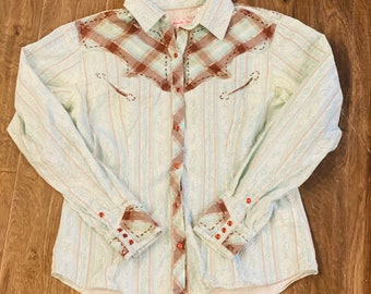 Vintage Panhandle Slim Perle Snap