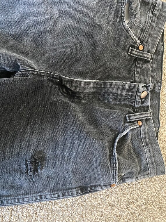 Black Retro Wrangler Jeans (30x32) - image 4
