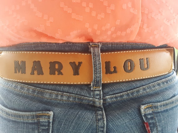 Vintage name belt 'Mary Lou' - image 1