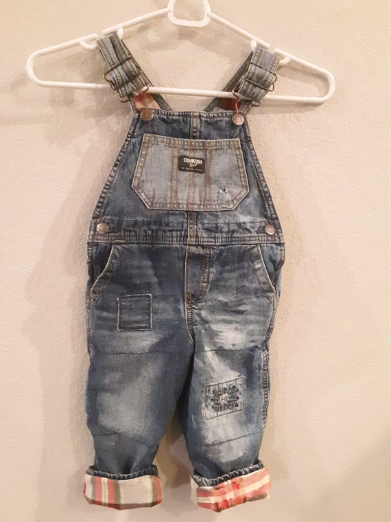 oshkosh flannel lined overalls
