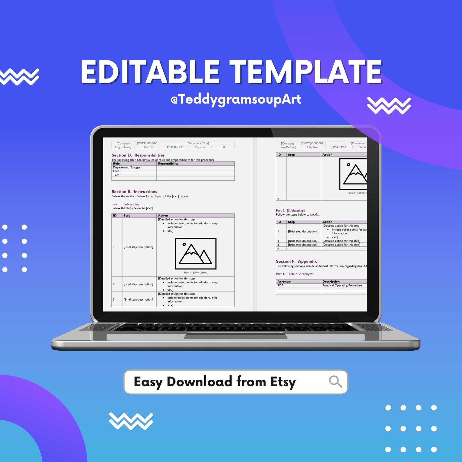 Standard Operating Procedure Template | SOP Template | Business Process ...