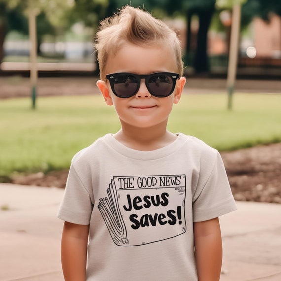 Bible Verse Png File Christian Shirts PNG File For Boys Girls Child of God Kids Tshirt PNG Good News Biblical Toddler Tee Jesus Saves Bro