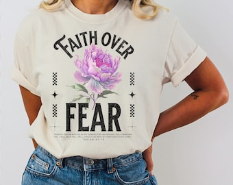 Faith Over Fear PNG: Christian Scripture Sublimation (Digital Download)