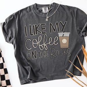 I Like My Coffee On The Rocks PNG. Popular PNG file. Iced Coffee. Trendy PNG. Cute Iced Coffee Png.  Coffee Addict Design. Hand drawn Png.
