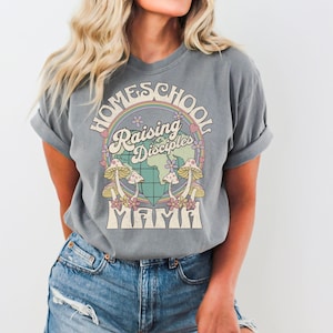 Raising Disciples PNG Homeschool Mama PNG Shirt For Mom Design Boho Christian PNG Praying Mama no Svg Scripture Png Christian Shirt Design