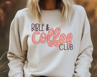 Bible Coffee Club PNG: Trendy Christian Shirt Design (Digital Download)
