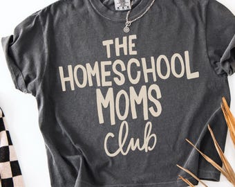Homeschool Moms Club Shirt Design: Hand-Drawn PNG (Digital Download)