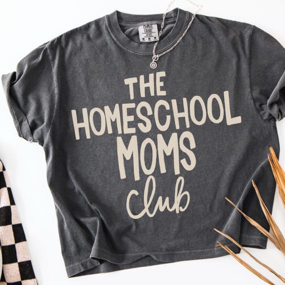 Homeschool Moms Club Shirt Design: Hand-Drawn PNG (Digital Download)