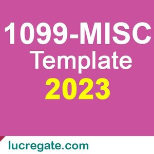 1099-MISC/1096 IRS Copy A - 2023 Form Print Template for Word and PDF