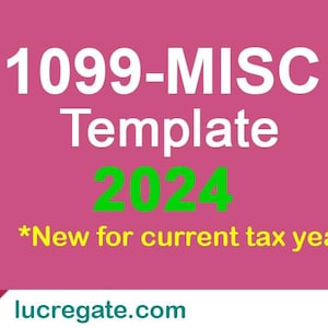 1099-MISC/1096 IRS Copy A - 2024 Form Print Template for Word and PDF