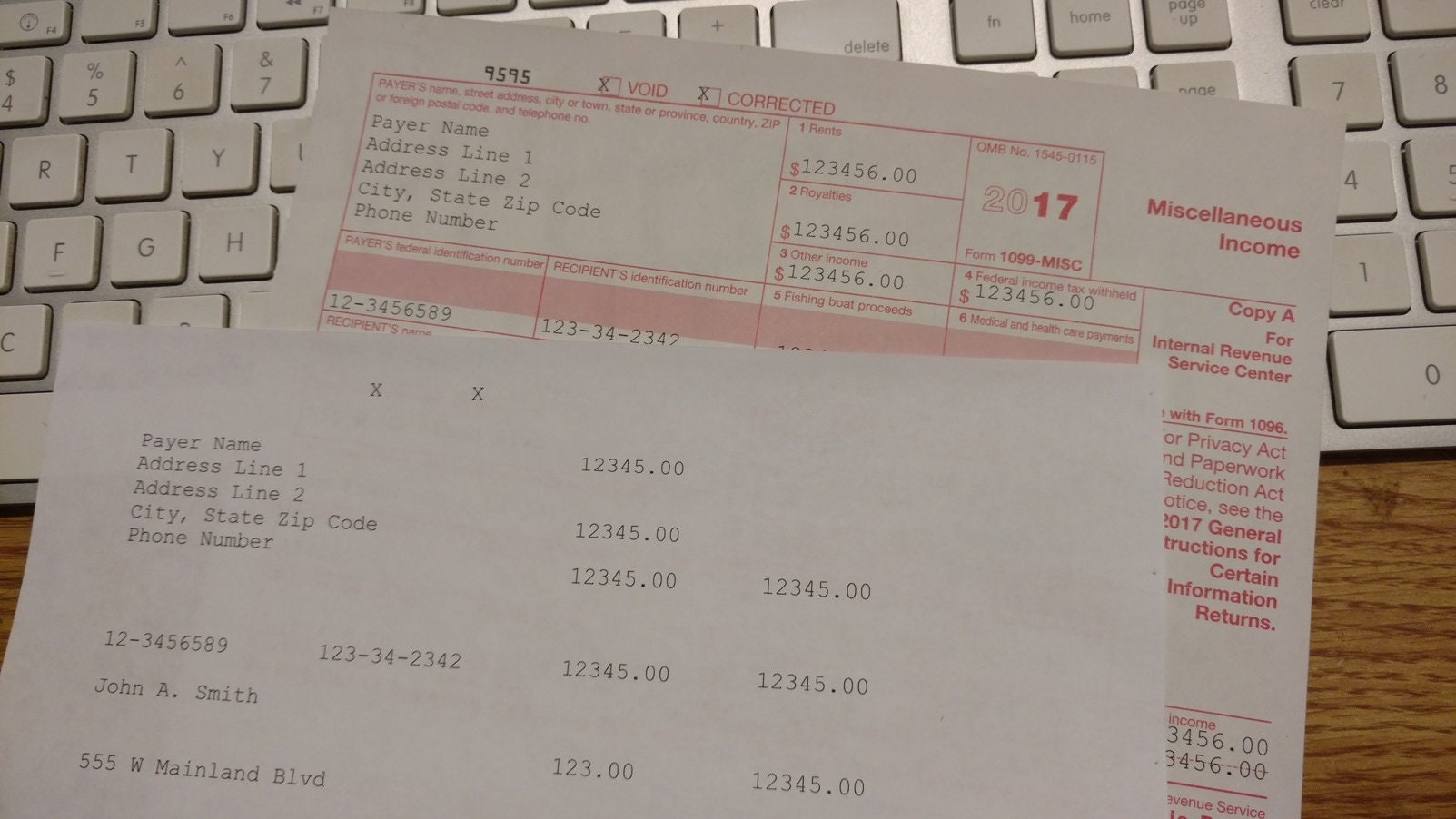 1099 NEC Form Print Template For Word Or PDF 2021 Tax Year Etsy Australia