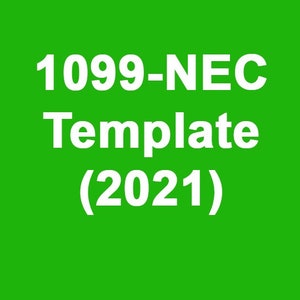 1099-NEC Form Print Template for Word or PDF, 2021 Tax Year (1096 Transmittal Summary Form included)