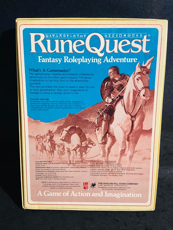 Livre de base pour le jeu de rôle Runequest Third edition en VO