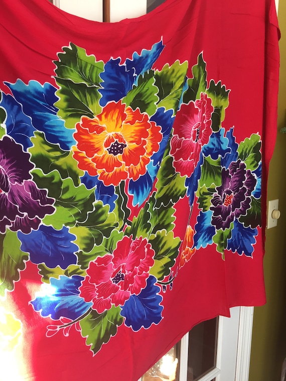 Vintage Sarong Tropical Beach Wear Coverup