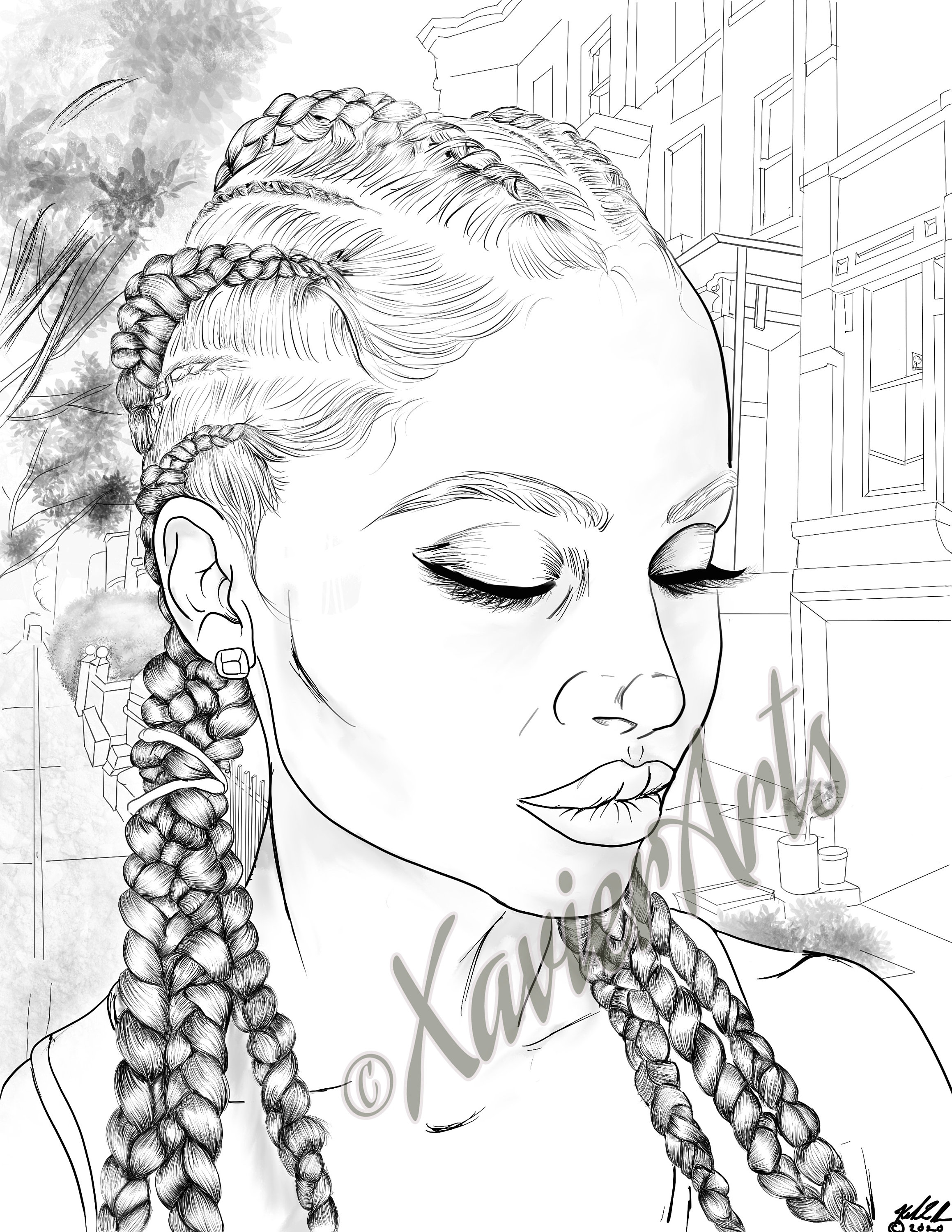 Coloring Pages Of Black Women - boringpop.com