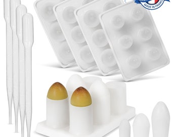 Suppository Mold Kit - Made in France, 3 sizes (1 ml, 2 ml, 3 ml), Reusable Suppository Manufacturing Molds - Lab Quality