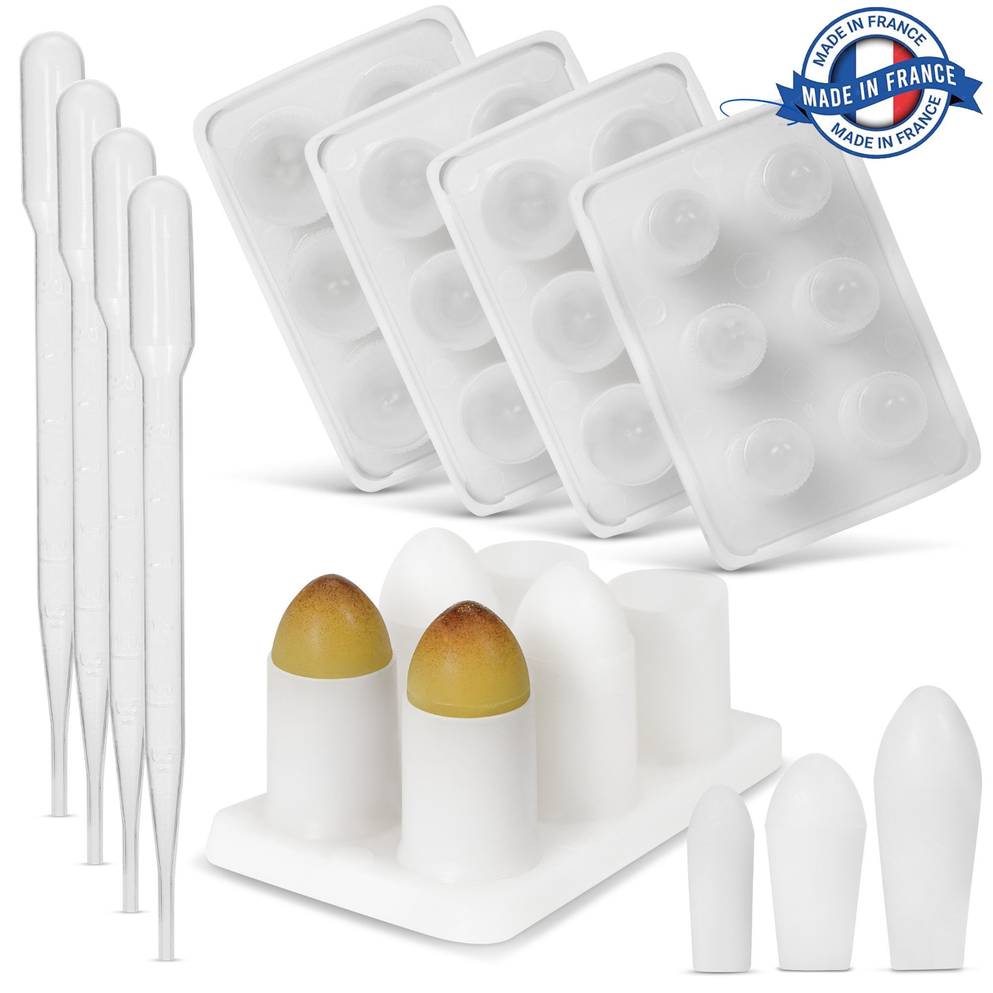 Suppository Mold Kit Made in France, 3 Sizes 1 Ml, 2 Ml, 3 Ml