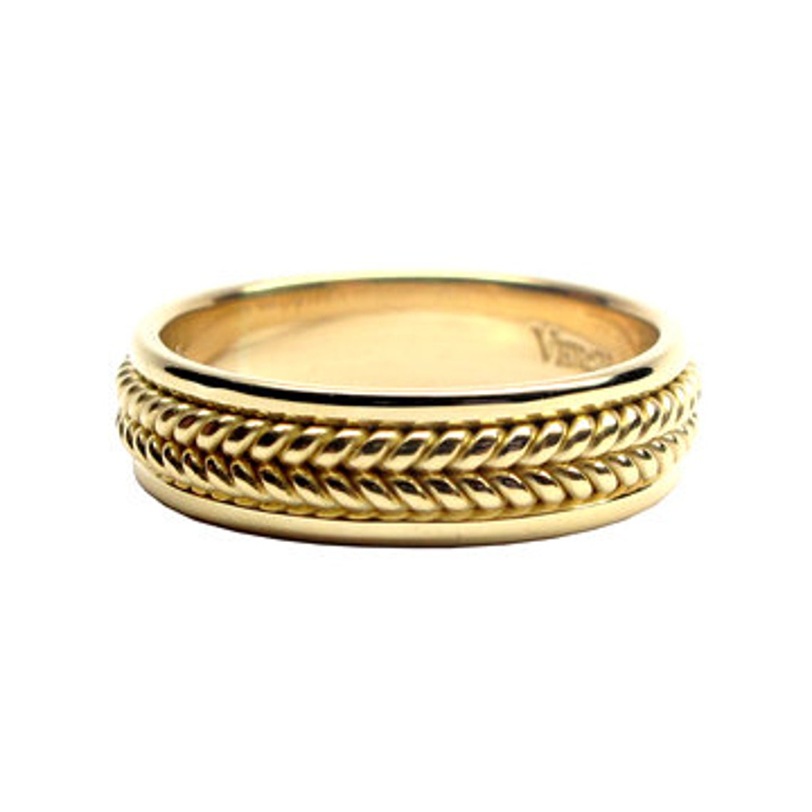 Twisted Wedding Band / 18k Yellow Gold Wedding Band