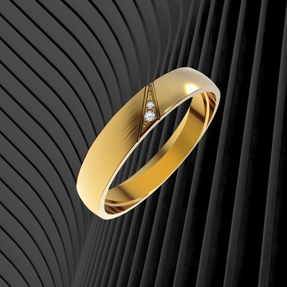 Round Shaped Gold Ring With Diamonds 22 3D model 3D printable | CGTrader