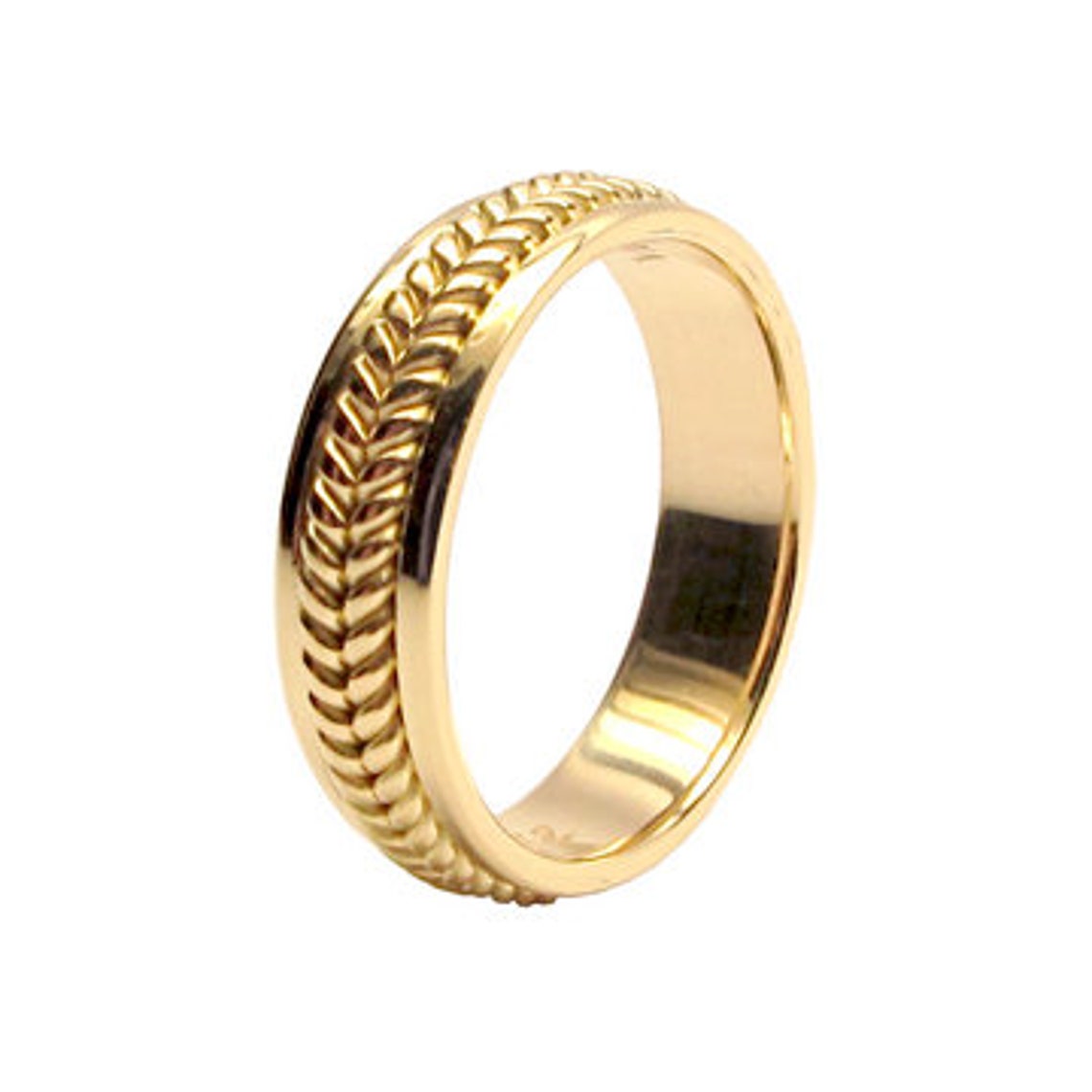 Twisted Wedding Band / 18k Yellow Gold Wedding Band