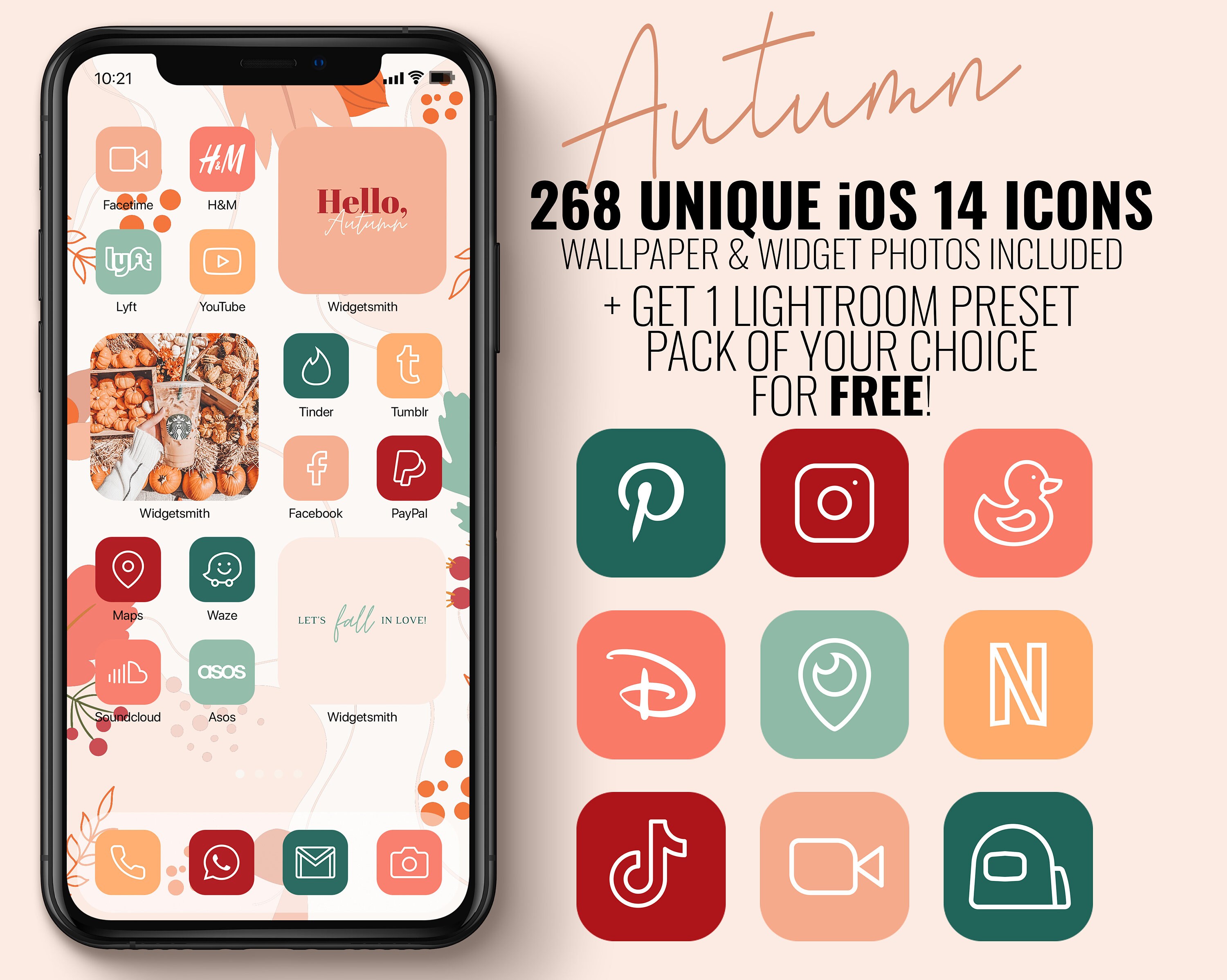 App Icons Ios 14 Icons Aesthetic Iphone Icons Autumn Ios Etsy