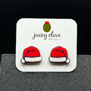 Santa hat earrings