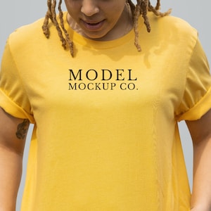 Bella Canvas 3001 Mockup , Bella Canvas Yellow Shirt Mockup, Tshirt Mockup, Yellow Mockup Tshirt, 3001CVC T-shirt Mock up, Yellow Mockup