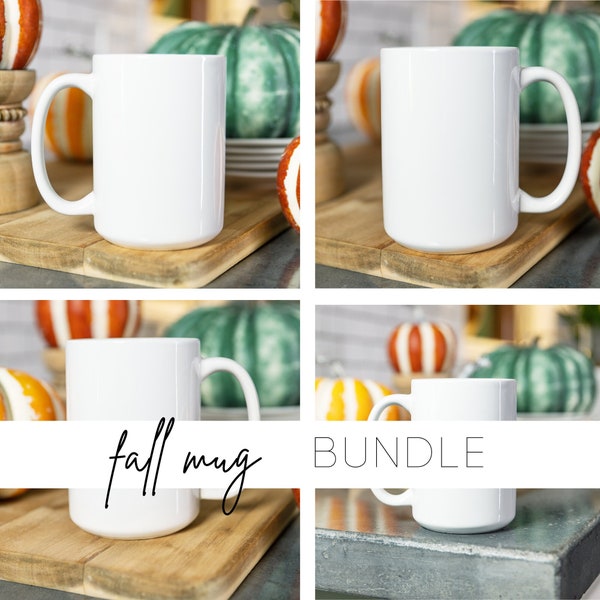 15oz Fall Mug Mockup, White Coffee Cup Mock Up, Blank Mug, Halloween Mug Mockup, 15 Ounce Mug Stock, Mug with Pumpkin Mockup Fall Mug Mockup